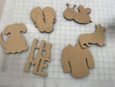 6" Misc Wood Cut out - Kids Crafts